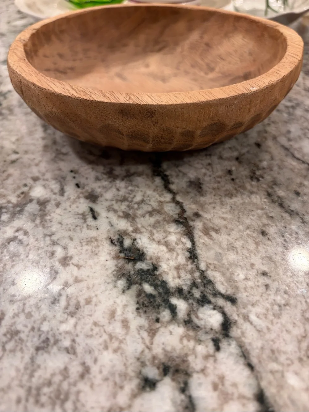 Handcrafted Natural Wood Serving Bowl - Brown